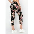 thumbnail image 4 of ALWAYS Women's Slimfit Super Soft Highwaisted Capri Joggers with Pockets Floral 1882 Black XX-large, 4 of 6