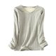 thumbnail image 1 of Ropa interior Camiseta Mujer Cálido Grueso Algodón A prueba de viento Ropa interior sin rastro Ropa cómoda Manga larga Invierno Prendas para la parte del cuerpo gris claro, gris claro XXL XXL Qarigey AP013131-16, 1 of 6