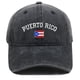 thumbnail image 1 of Gorra de béisbol de algodón lisa con bordado de la bandera de Puerto Rico, 1 of 1