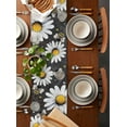 thumbnail image 5 of Hokiten Table Runners 36 Inches Long Dress Scarves, Daisy Bee Farmhouse Kitchen/Dining Table Runner, Short Coffee Tablerunners, Summer Botanical Farmhouse Flower Plants 13x36 Inch, 5 of 7