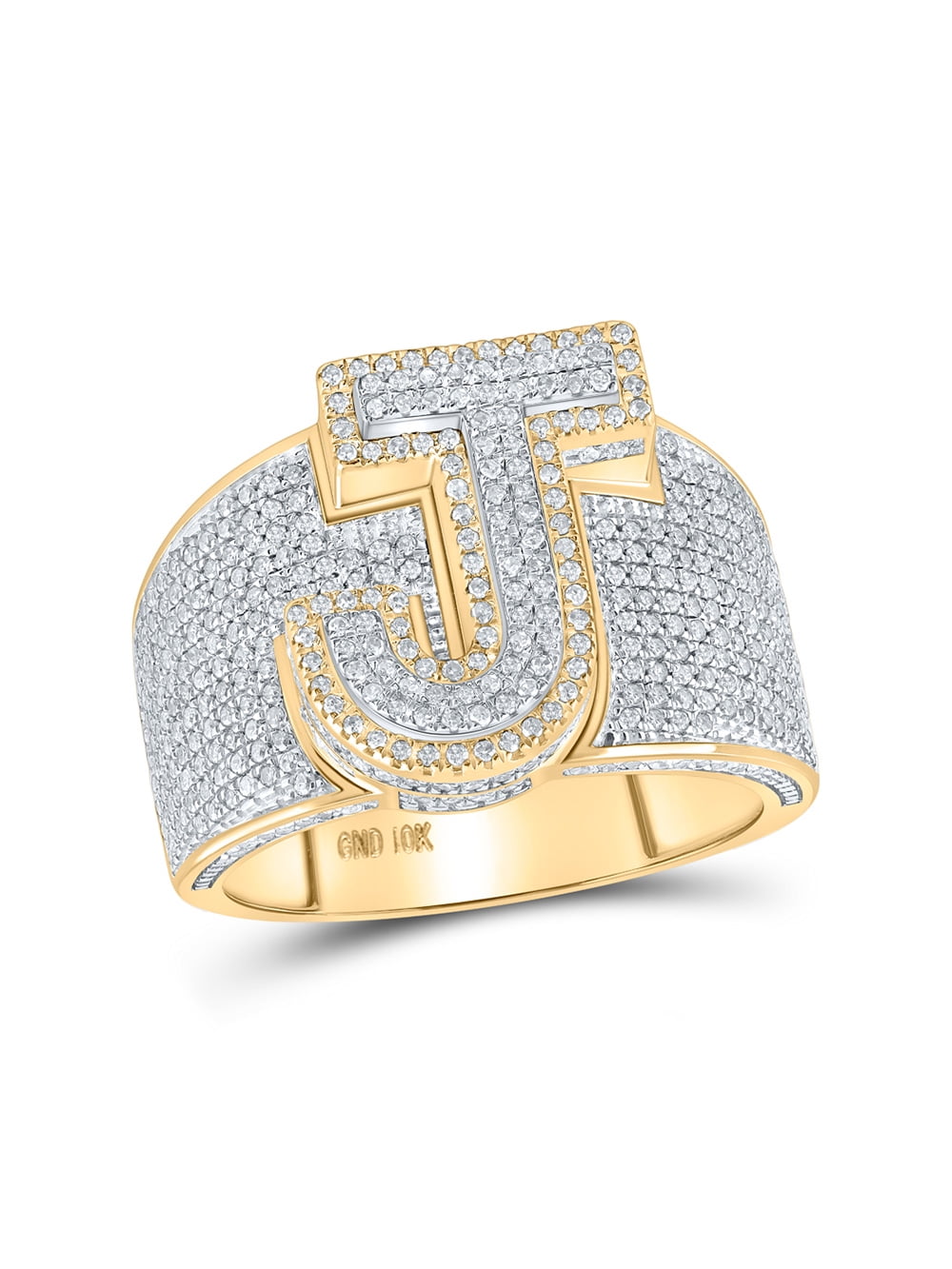 gold ring letter j