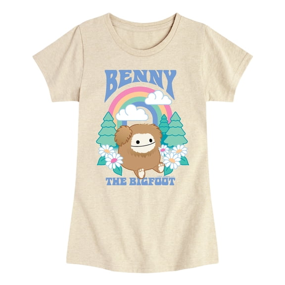 Squishmallows - Benny The Bigfoot - Youth Girls Short Sleeve T-Shirt