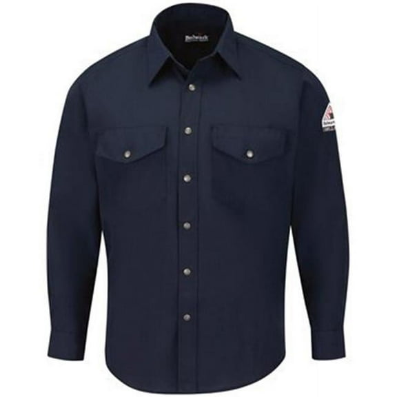 Snap-Front Uniform Shirt - Nomex IIIA - 4.5 oz. - Long Sizes - 2XLT / Navy