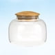 thumbnail image 3 of EeaseMX Tarro de caramelos con tapa de bambú de 550 ml, recipiente de vidrio transparente de borosilicato para granos alimenticios., 3 of 7
