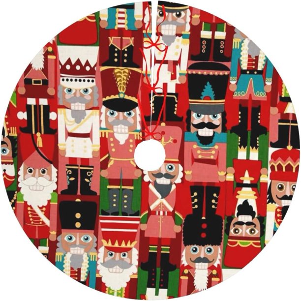 Falda de árbol de Cascanueces para decoración de fiestas, accesorio de adorno para Navidad y Halloween