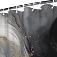 thumbnail image 3 of Black Gray Gold Marble Pattern Shower Curtain 72"x84" ,Bathroom Decorative Shower Curtains Set with 12 Hooks,Modern Waterproof Washable Shower Curtain, 3 of 6