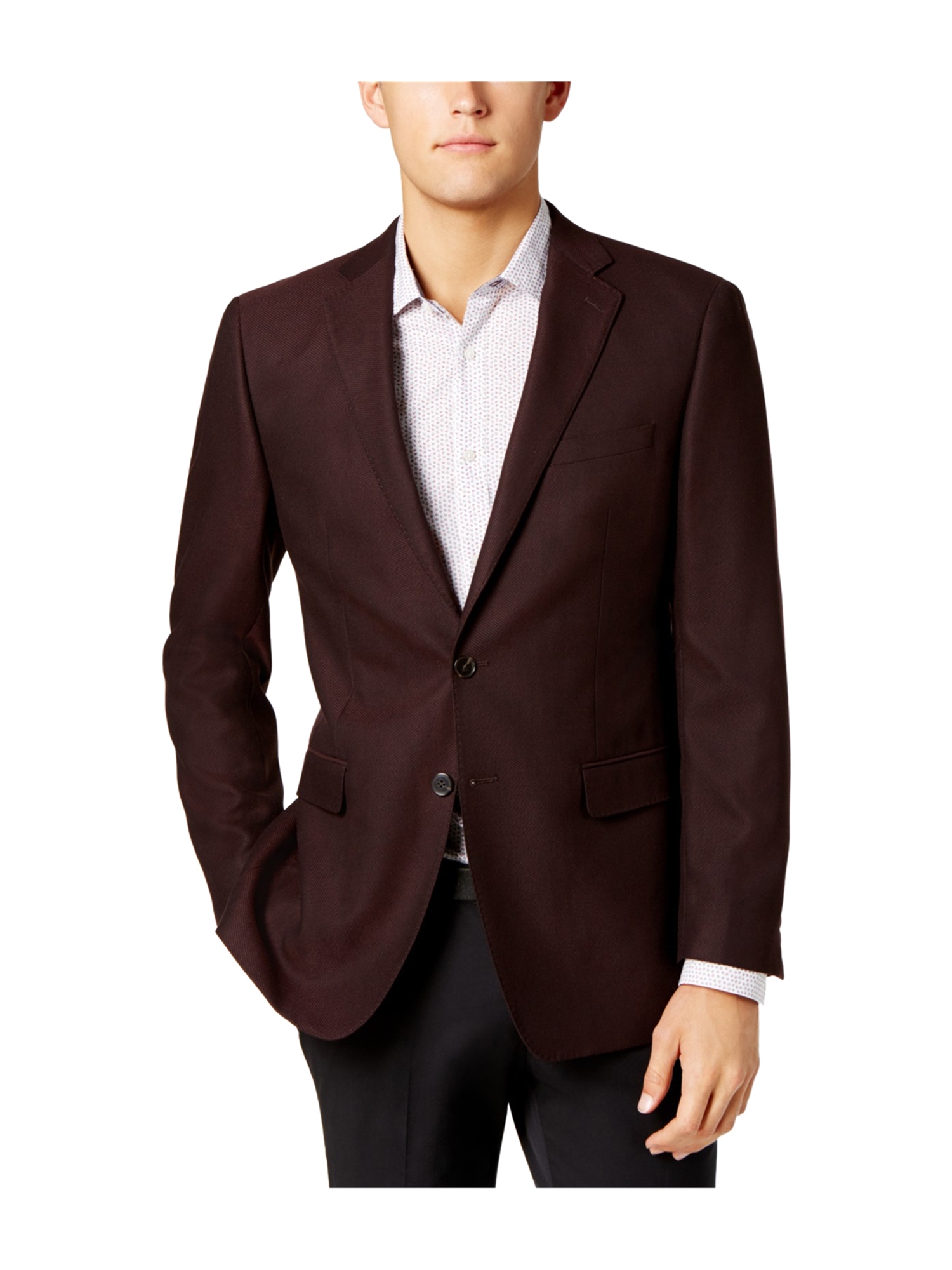 calvin klein burgundy blazer