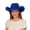 HAOZE02-Blue, variant on haizhen Plain Felt Cowboy & Cowgirl Hat for Men and Women Fluffy Trim Wide Brim Western Cowboy Hat Cowgirl Hat Adult Fancy Dress Party Halloween Accessories Red One Size