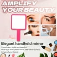 thumbnail image 2 of RAGUPEL Hand Mirrors with Handle,Hand Mirror with Square Panel 6.2"*3.5"*0.4" Handheld Mirror with Handle,Glass Mirror with Aluminum Backing Hand Held Mirrors with Handle,Style1, 2 of 7