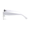 thumbnail image 4 of Womens Large Thick Plastic Horn Rim Retro Chic Sunglasses White Smoke, 4 of 4