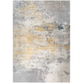 thumbnail image 2 of KUKOON Ochre & Grey Abstract Living Area Rug, 2 of 5