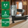 thumbnail image 2 of Metabo HPT 7/16" Standard Crown Stapler, Pro-Preferred Pneumatic Power Nailers, Construction Tool for Roof Decking & Subfloor Install, 16 Gauge Power Stapler, 1" to 2" Crown Staples, N5008AC2, 2 of 15