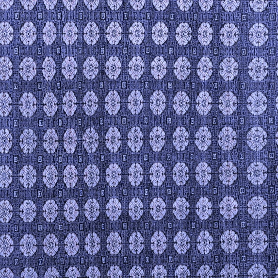 Ahgly Company Indoor Square Abstract Blue Modern Area Rugs, 7' Square