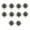 Black, variant on jifeng 10pc Oval Crystal Rhinestone Button Flatback Wedding Embellishment Sewing Crafts Clear