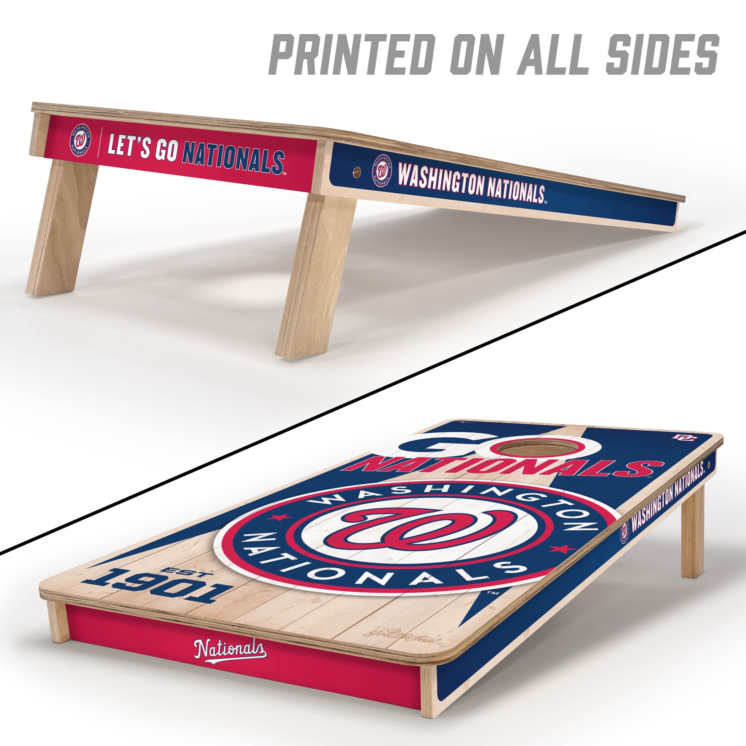 YouTheFan MLB Washington Nationals 2' x 4' Cornhole Game No Bags