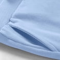 thumbnail image 5 of Boy's Girls Sports Shorts, Lightweight Athletic Running Kids Casual Elastic Waist Drawstring Summer cotton Shorts with Pockets Light Blue 5Y, 5 of 5