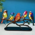 thumbnail image 4 of Escultura de pájaro de aleación colorida, un acento decorativo duradero para su hogar, 4 of 8