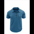 thumbnail image 2 of Camisetas de Corta para Hombre, Informales, Absorbentes de Humedad, de Golf, Ajustadas, Básicas, con Bolsillo. Azul XL, 2 of 7