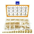 thumbnail image 2 of 300Pcs M2 M3 M5 M6 Female Thread Knurled Nuts Brass Threaded Insert Embedment Nuts, T xc6927, 2 of 6