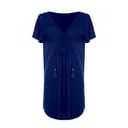 thumbnail image 4 of EliteGoogv Swimsuit Cover Up For Women Lightweight Knit V Neck Beach Loungewear Summer Beach Pool Swimwear Blue, 4 of 5