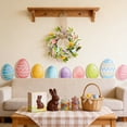 thumbnail image 5 of Kugisaki Easter Wreath 2 Pack Easter Wreaths with Colorful Eggs & Flowers for Front Door Porch Wall Farmhouse Spring Easter Holiday Party, 5 of 6