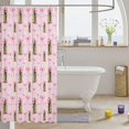 thumbnail image 3 of Manfei Coquette Bow Shower Curtain 72Wx72L,Cute Cucumber Pattern Bathroom Curtain, 3 of 5