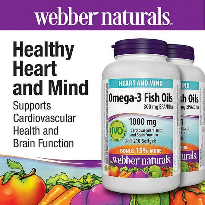 webber naturals 1000 mg Omega3 Softgels, 2pack Walmart Canada