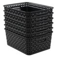 thumbnail image 1 of Sandmovie Black Plastic Rattan Storage Baskets, 6 Packs, 1 of 1