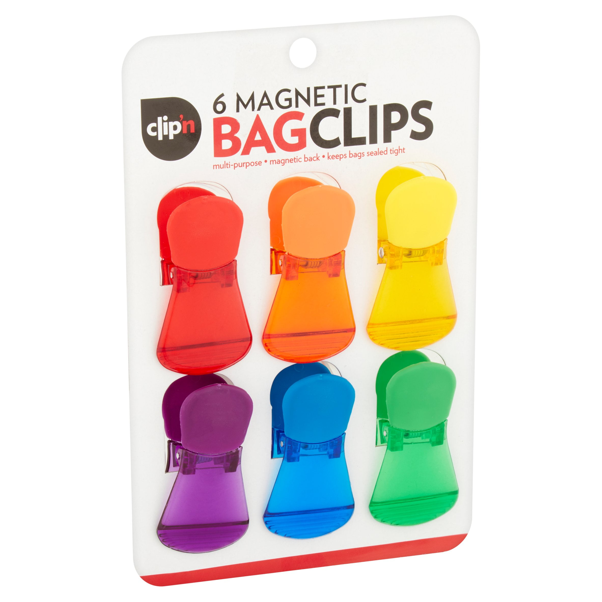 CMC Products 6 Pc Bag Clips with Magnet - Chip Clips, Bag Clips, Food
