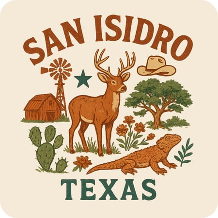 San Isidro Texas Keepsakes Souvenir Vinyl Sticker – Destination Travel Keepsake Collectible (3-Inches Wide)