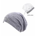 thumbnail image 4 of American Notions Women's Satin Silk Lined Sleep Cap, Slouchy, Yoga Beanie, Chemo Hat for Teens and Adults  ( Grey), 4 of 5