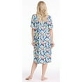 thumbnail image 4 of CATALOG CLASSICS Womens Muumuu House Dress Lounger Short Sleeve with pockets 42" - Blue Large, 4 of 6