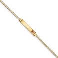 thumbnail image 1 of Bracelet Médical en Émail Rouge 14K Or Jaune Figaro ID, 1 of 3