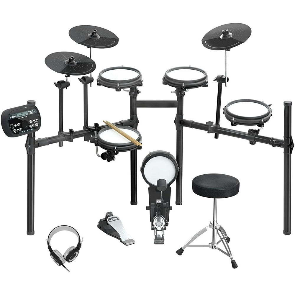 LAGRIMA LAG710 Mesh Kit Electric Drum Set, 8 Piece Electronic Drum Kit