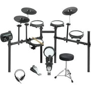 LAGRIMA LAG-710 Mesh Kit Electric Drum Set, 8 Piece Electronic Drum Kit with Adjustable Drum Throne, Headphones, Drumstick, Connection Cables, Solid Support Set