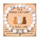 thumbnail image 1 of Pulsera de gato de piedra con imán negro, pulsera de gato atigrado naranja, pulsera de regalo para mujer loca con cabeza de gato plateada, 1 of 6