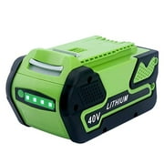 Epowon 5000mAh Replacement Greenworks G-MAX 40V Lithium Battery for 29472 29462 29252 20202 22262 25312 Cordless Chainsaw Power Tools