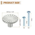 thumbnail image 2 of 2Pack Round Cabinet Knobs,  1.5" Dia x 0.87" Height Drawer Knob Handle Pulls for Kitchen Cabinets Bedroom Dresser Wardrobe, Silver, 2 of 6