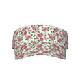 thumbnail image 2 of Kdxio Flower Print Sun Visor Hat Golf Visor Adjustable Velcro Outdoor Sports Cap for Men Women, 2 of 7