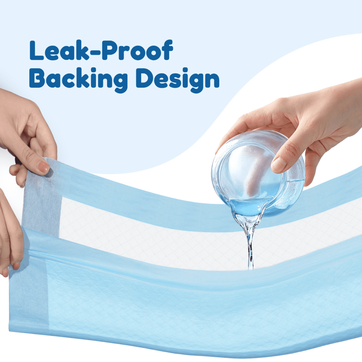 Super Absorbent Waterproof Dog and Puppy Pet Training Pad, Housebreaking Pet Pad, Large-Size, 23.6"X35.4", blue, large 60pcs