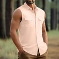 thumbnail image 6 of YSUEJPF Mens Sleeveless Button Down Shirt Summer Beach Tank Top (Available in Big & Tall), 6 of 7
