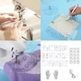 thumbnail image 2 of 15 Pcs Frees Motion Quilting Template Ruler Sewing Ruler Acrylic Quilting Ruler, 2 of 13