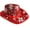 snowflake, variant on Christmas Cowboy Hat for Women Men Furry Brim Flat Top Cowgirl Hat Unisex Costume Hat Hippies Cap Party Props Jazzs Hat