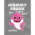 thumbnail image 4 of Mommy Shark Shirt Baby Shark Mother 3/4 Women Sleeve Baseball Jersey Shirt Small blue/gray, 4 of 6