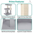 thumbnail image 7 of Naomi Home 65 inch Cat Tree Condo Tower for Large Adult Cats with Scratching Posts Perches-Color: Gray, 7 of 7