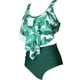 thumbnail image 5 of Traje de baño Tankini de cintura alta para mujer, traje de baño estampado con volantes, conjunto de pantalones cortos florales XL, 5 of 9