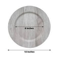 thumbnail image 3 of Efavormart 6 Pack | 13" Gray Boho Chic Faux Wood Plastic Charger Plates, Round Rustic Wedding Party Service Plates, 3 of 11