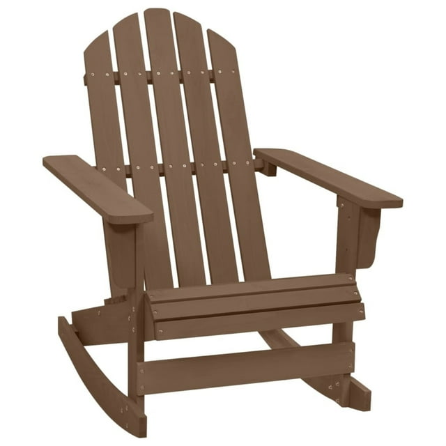 vidaXL Chaise Berçante de Jardin Bois Brun
