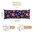 thumbnail image 2 of Naloa Skull rainbow star mushroom Super Soft 20x60 Body Pillow Case,Long Side Hidden Zipper（PILLOWS ARE NOT INCLUDED）, 2 of 6