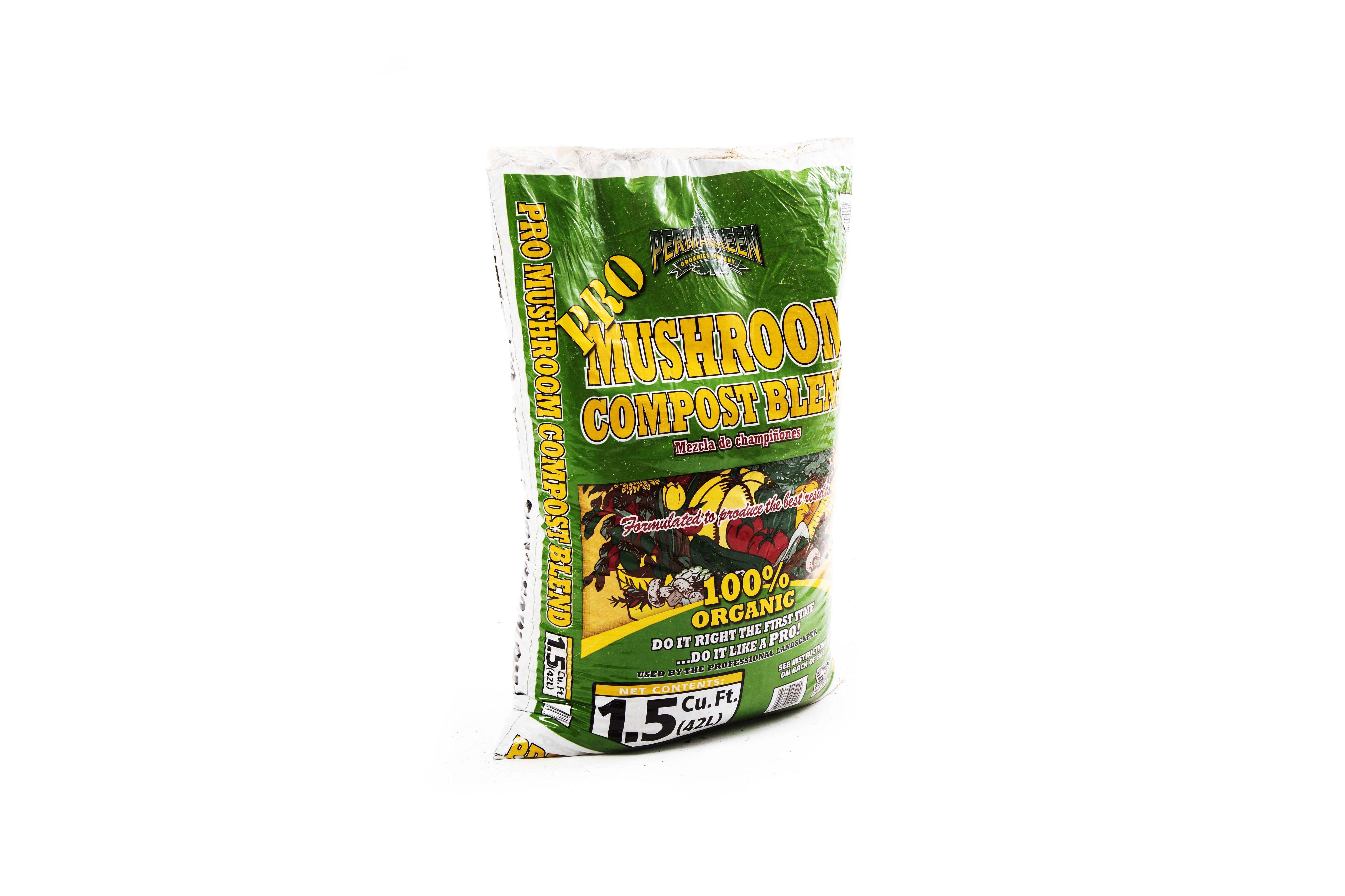 Permagreen Mushroom Compost Blend, 1.5 cu ft - 100% Organic